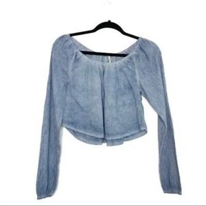 Free People blue wash top